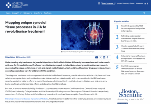 juvenile idiopathic arthritis synovial tissue research